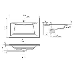 Тумба с раковиной подвесная Grossman ЛУКСОР 70 с 2-я ящ, графит матовая для ванной в интернет-магазине Sanbest