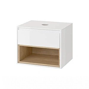 Тумба с раковиной Excellent TUTO MLEX.0102.600.WHBL 60 белый/дуб для ванной в интернет-магазине Sanbest