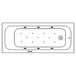 Гидромассажная ванна WhiteCross Vibe 170x70 RELAX белая/хром купить в интернет-магазине Sanbest