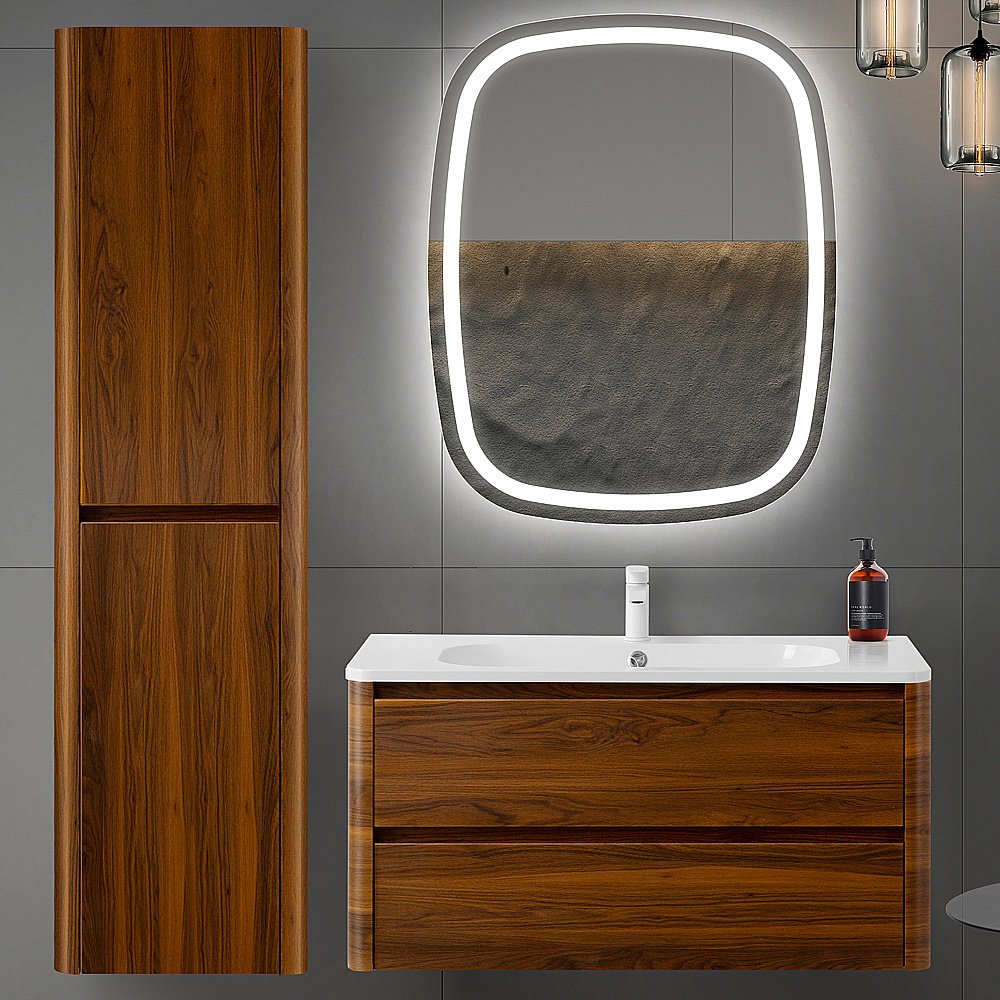 Тумба с раковиной Cezares RELAX 80 дуб карамельный для ванной в интернет-магазине Sanbest