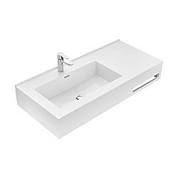 Раковина Акватон Квадро Про 1A733331QA01L 100 белая левая купить в интернет-магазине сантехники Sanbest