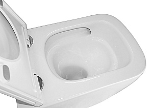 Унитаз подвесной Azario Legenda AZ-2305-AS белый, безободковый, с крышкой микролифт, слив торнадо купить в интернет-магазине Sanbest