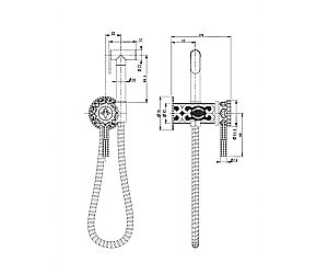Гигиенический душ Bronze de Luxe Windsor&Royal 702BR бронза купить в интернет-магазине сантехники Sanbest