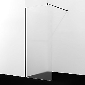 Душевое ограждение WasserKRAFT Rur 30W40MB-MG 120 стекло матовое/профиль черный купить в интернет-магазине Sanbest