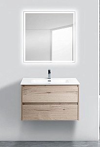 Тумба с раковиной BelBagno KRAFT 80 2C-SO/BB800ETL Rovere Galifax Bianco для ванной в интернет-магазине Sanbest
