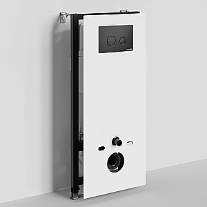 Инсталляция для унитаза WasserKraft Abens 20TLT.010.ME.WH.MB01 белая панель/кнопка черная матовая купить в интернет-магазине сантехники Sanbest