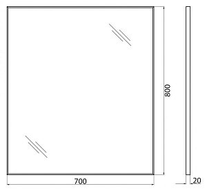 Зеркало BelBagno SPC-AL-700-800 в ванную от интернет-магазине сантехники Sanbest