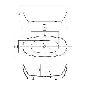 Ванна акриловая Vincea VBT-405 186x88 белая купить в интернет-магазине Sanbest