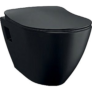 Унитаз подвесной с функцией биде Creavit Terra TP325-00SM черный матовый купить в интернет-магазине Sanbest