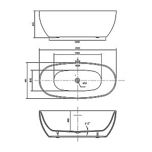 Ванна акриловая Vincea VBT-405 186x88 белая купить в интернет-магазине Sanbest