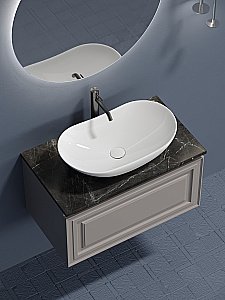 Тумба с раковиной Sancos Very 80 со столешницей, Doha Soft для ванной в интернет-магазине Sanbest