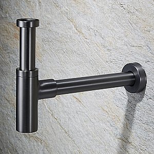 Сифон для раковины Black&White UNIVERSE U8705GM темно-серый купить в интернет-магазине сантехники Sanbest