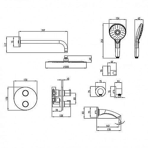 Душевая система Lemark Yeti LM7822C купить в интернет-магазине сантехники Sanbest