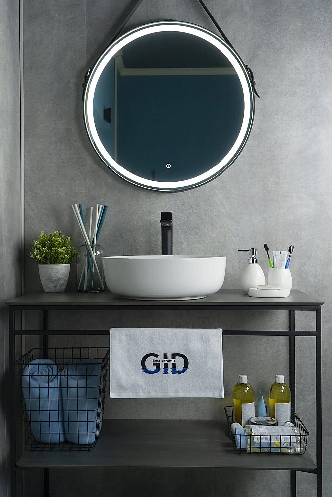 Раковина накладная Gid Esfera 41,5 D1315 51182 белая купить в интернет-магазине Sanbest