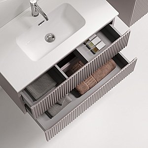 Тумба с раковиной Sancos Snob R SNR80/39SM/CN7026 Doha Soft для ванной в интернет-магазине Sanbest