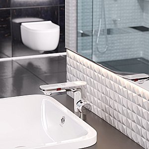 Смеситель для раковины BERGES MORANS 076001 сенсорный, хром глянцевый купить в интернет-магазине сантехники Sanbest