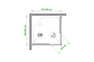 Душевой уголок Royal Bath RB75HPD-C-BL 75х75 матовый купить в интернет-магазине Sanbest
