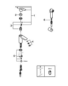 Смеситель для раковины Grohe Eurosmart 23124003 хром купить в интернет-магазине сантехники Sanbest