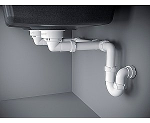 Сифон для кухонных моек Paulmark Trust PM1023-CR хром купить в интернет-магазине сантехники Sanbest