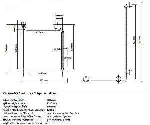 Пoручeнь Bemeta Help program 58 белый купить в интернет-магазине сантехники Sanbest