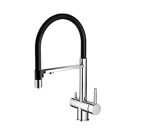 Смеситель для кухни Good Door KITCHEN-B СМ00101 брашированная сталь купить в интернет-магазине сантехники Sanbest