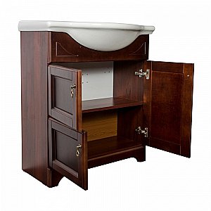 Тумба с раковиной Orange Классик F7-75TU1+Ra орех антикварный для ванной в интернет-магазине Sanbest