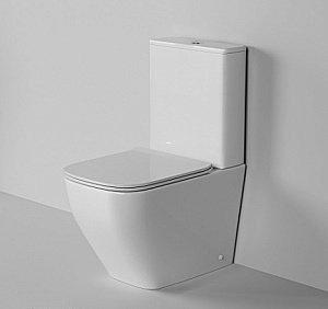 Унитаз-компакт Grossman Style GR-4453S безободковый, с крышкой микролифт, с бачком, белый купить в интернет-магазине Sanbest