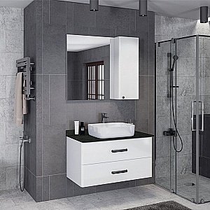 Тумба с раковиной Comforty Амстердам 00-00005494 95 белая для ванной в интернет-магазине Sanbest