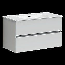 Тумба с раковиной Sancos Urban UR90W белый глянец для ванной в интернет-магазине Sanbest