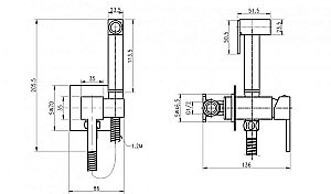 Гигиенический душ Cezares CZR-SET-DA2-ID3-FMM120-01 купить в интернет-магазине сантехники Sanbest