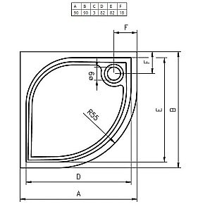Душевой поддон Riho Kolping DB14 90x90 D004002005 белый купить в интернет-магазине Sanbest