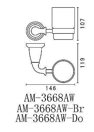 Стакан Art&Max Bianchi AM-3668AW-Do золото купить в интернет-магазине сантехники Sanbest