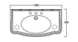 Раковина с керамическим кронштейном SIMAS Arcade 90 1 отверстие купить в интернет-магазине Sanbest