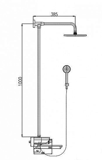 Душевая система Rav-Slezak MURRAY MU253.5/4KB хром купить в интернет-магазине сантехники Sanbest
