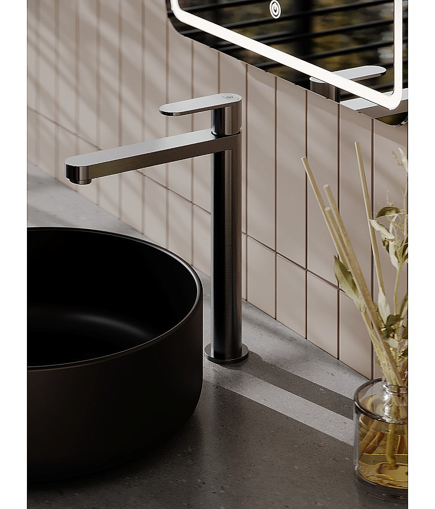 Cмеситель для раковины Agger Sweet A2712155 оружейная сталь матовая купить в интернет-магазине сантехники Sanbest