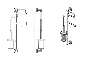 Стойка для ванной Langberger Accessories 70182 купить в интернет-магазине сантехники Sanbest
