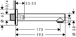 Излив для ванны Hansgrohe Talis S 72410000 купить в интернет-магазине сантехники Sanbest