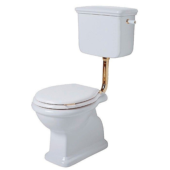 Унитаз SIMAS Lante LA02 с боковой ручкой золото, белый купить в интернет-магазине Sanbest