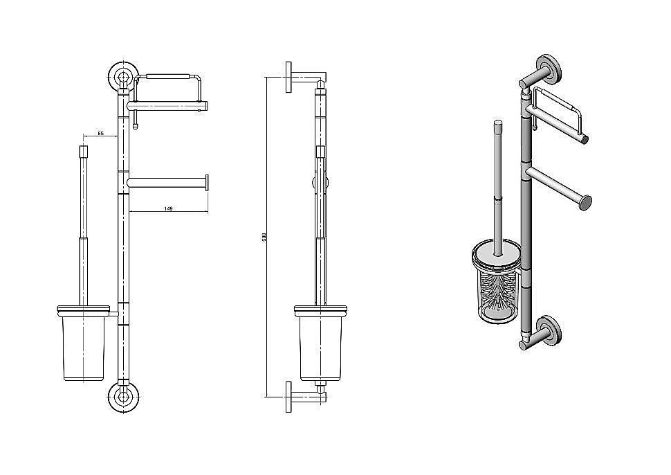 Стойка для ванной Langberger Accessories 70182 купить в интернет-магазине сантехники Sanbest