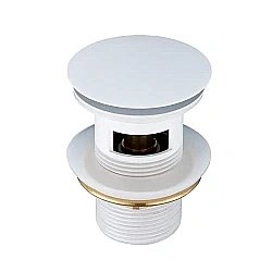 Донный клапан для раковины CeramaLux RD001GW белый купить в интернет-магазине сантехники Sanbest