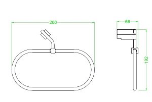 Полотенцедержатель Schein WATTEAU D125A1 хром купить в интернет-магазине сантехники Sanbest