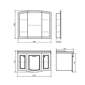 Тумба с раковиной Comforty Палини 100 для ванной в интернет-магазине Sanbest