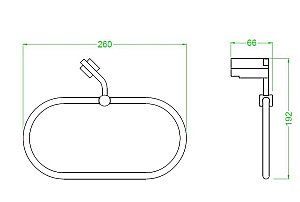 Полотенцедержатель Schein WATTEAU D125A1 хром купить в интернет-магазине сантехники Sanbest