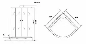 Душевая кабина GROSSMAN GR251 90x90 купить в интернет-магазине Sanbest