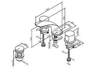 Смеситель для раковины AM.PM Sensation F3008000 купить в интернет-магазине сантехники Sanbest