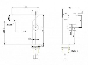 Смеситель для раковины Abber Perfekte 316 AF8A10BST сталь брашированная купить в интернет-магазине сантехники Sanbest