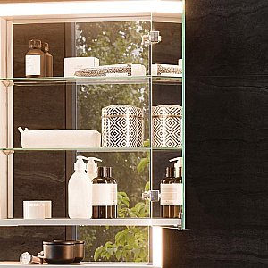 Зеркальный шкаф KEUCO Royal Lumos 14306171304 140 серебро купить в интернет-магазине сантехники Sanbest