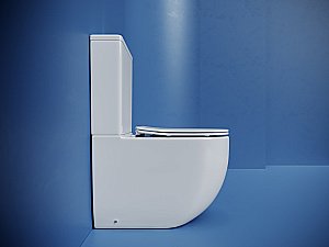 Унитаз напольный Ceramica Nova Metropol CN4001T белый, с крышкой микролифт, с бачком, безободковый, слив-торнадо купить в интернет-магазине Sanbest