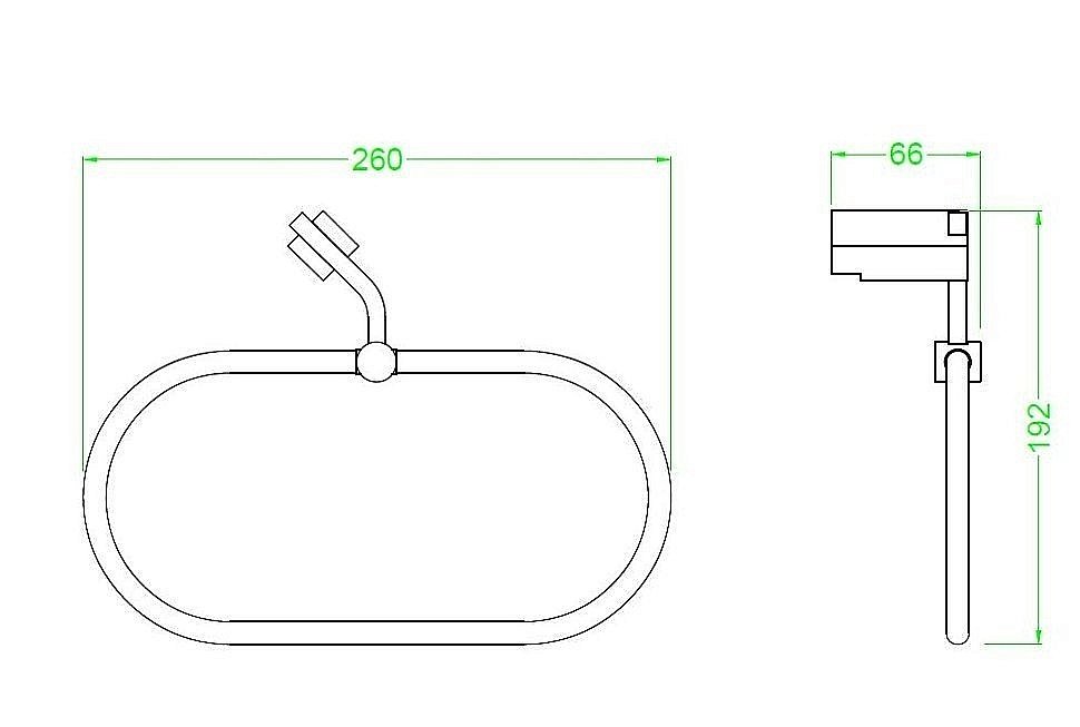 Полотенцедержатель Schein WATTEAU D125A1 хром купить в интернет-магазине сантехники Sanbest
