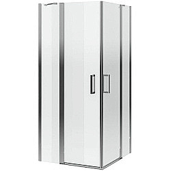 Душевой уголок Excellent Mazo 100х100 KAEX.3023.2D.0500.LP+KAEX.3000.2S.1010.LPx2 стекло прозрачное/профиль хром купить в интернет-магазине Sanbest